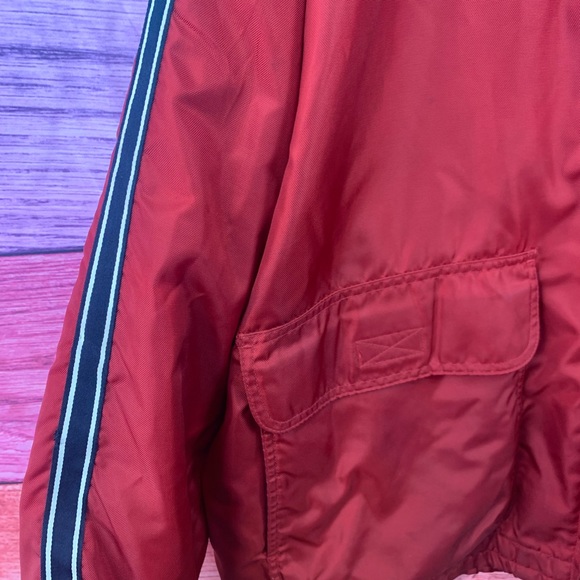ABERCROMBIE & FITCH men’s red waterproof windproof varsity winter jacket - Picture 12 of 14